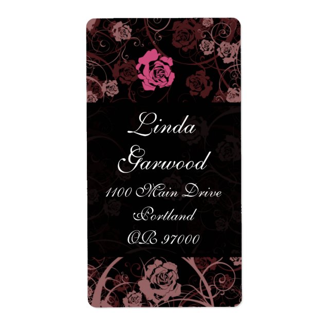 Dusk Romance Shipping Etikett v6 Vertikal Fraktsedel (Framsidan)