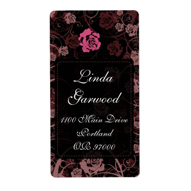 Dusk Romance Shipping Label v5 Vertikal Fraktsedel (Framsidan)