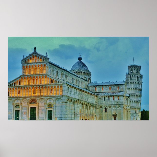 Dusk Settles på Piazza dei Miracoli, Poster (Framsidan)