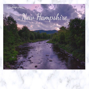 Dusk vid Ammonosuc River New Hampshire Vykort