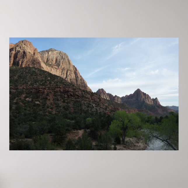 Dusk vid Canyon Junction i Zion nationalpark Poster (Framsidan)