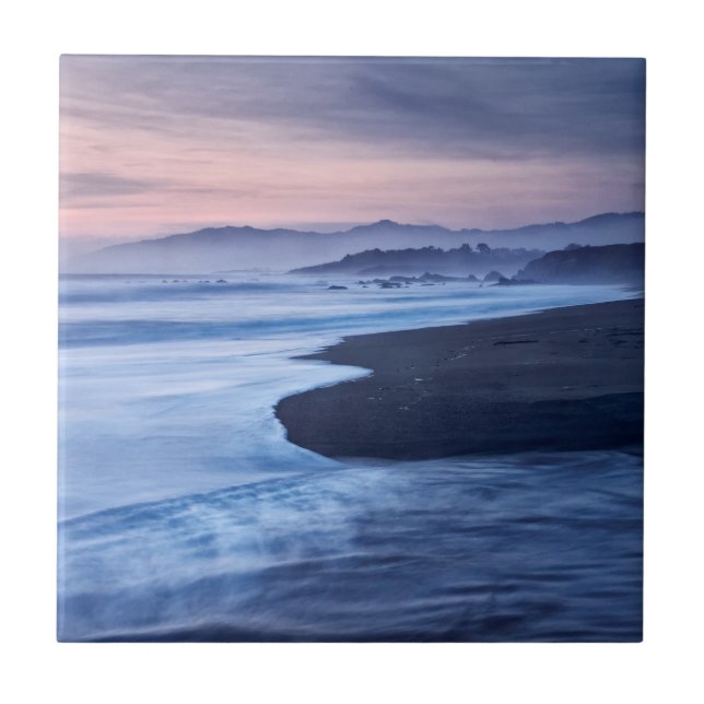 Dusk vid månstensbeach kakelplatta (Framsidan)