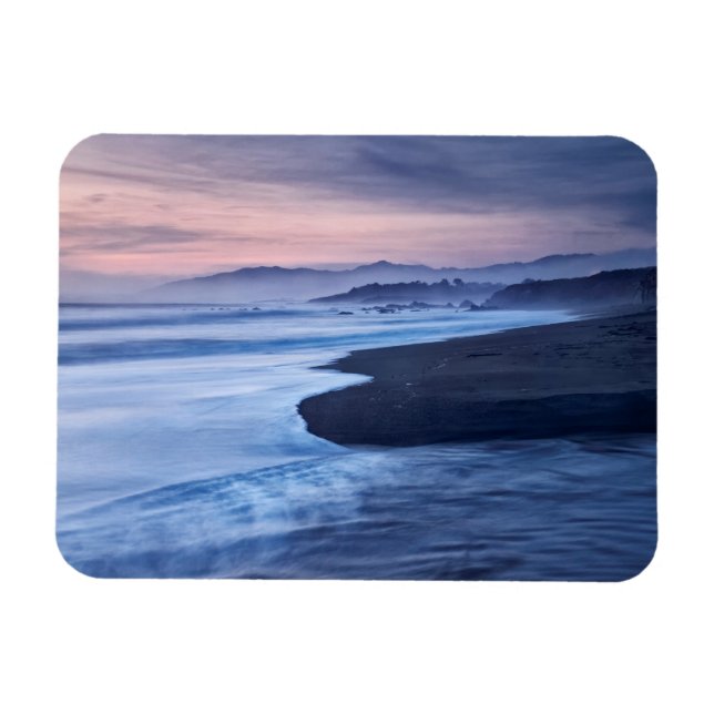 Dusk vid Moonstone Beach Magnet (Horisontell)