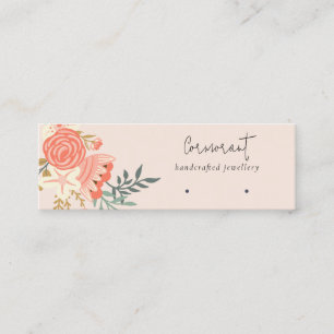 Dusky Ambrosia Blommigt Loop Ring Holder Mini Visitkort