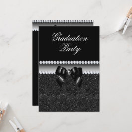 Dusky Black Studentfest Inbjudningar