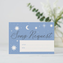 Dusky blue boho star bröllop musikvisitkort OSA kort