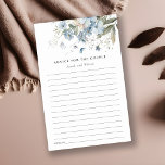Dusky Blue Cottage Blommigt Adapter för par Shower<br><div class="desc">Dusky Blue Watercolor Cottage Blommigt Collection. - Det är ett vattenfärgskript för elegant Illustration of soft delikate blue lila madow blommors perfekt for your sommar vår and landsbyggsbröllop & party. Det är mycket enkelt att anpassa, med dina personuppgifter. Om du behöver någon annan matchande produkt eller anpassning kan du skicka...</div>