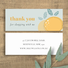 Dusky Blue Lemon Fruktig Tack Shopping Mini Visitkort