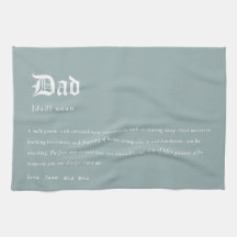Dusky Blue Pappa Dictionary Anpassningsbar Gift
