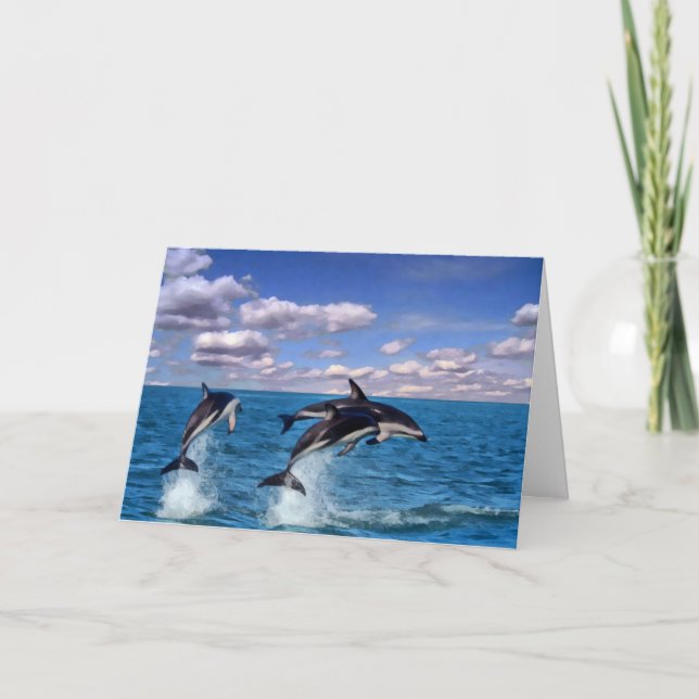 Dusky Dolphins på Play Tack Kort (Framsida)