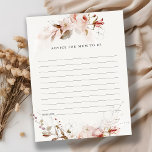 Dusky Fall Blommigt Advice for Morsa Baby Shower<br><div class="desc">Dusky Fall Marsala Blommigt Watercolor Collection. - Det är ett vattenfärgskript för elegant Illustration of pastel subtle duskyHast blommigt med torr löv perfekt för ditt fall, bröllop & party. Det är mycket enkelt att anpassa, med dina personuppgifter. Om du behöver någon annan matchande produkt eller anpassning kan du skicka ett...</div>