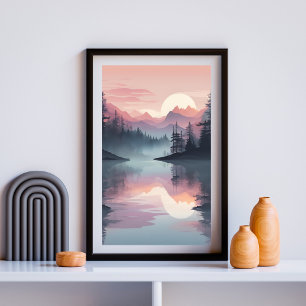 Dusky Gräs Reflected Poster