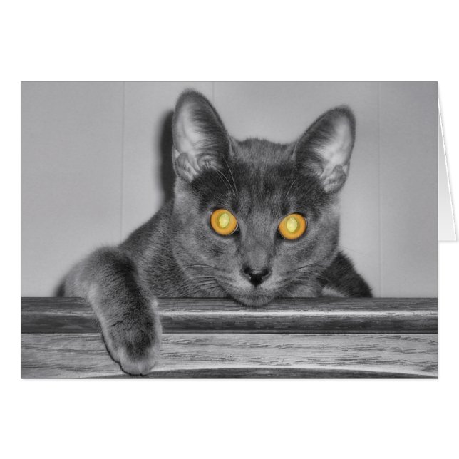 Dusky Guld Card Hälsningskort (Framsidan Horizontal)