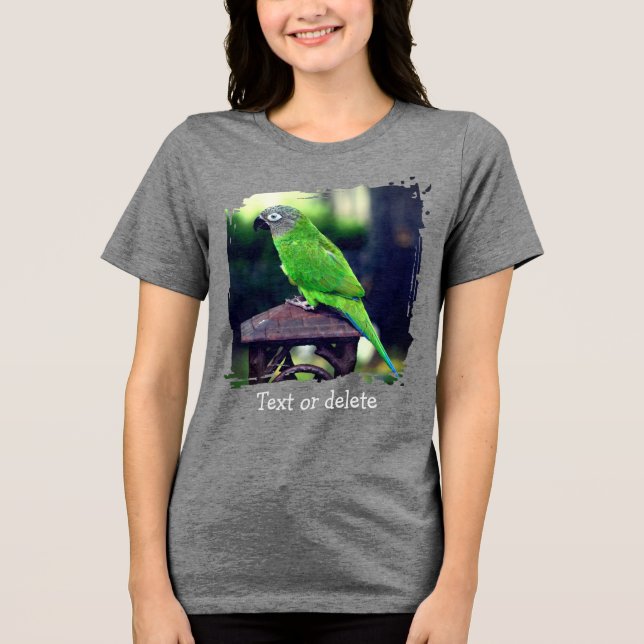 Dusky Headed Conure Parrot Personalized T Shirt (Framsida)