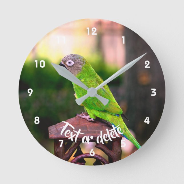 Dusky Headed Conure Parrot Personlig Rund Klocka (Framsida)