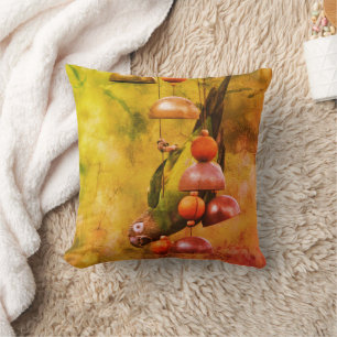 Dusky Headed Conure Parrot upp och ned Abstrakt Kudde