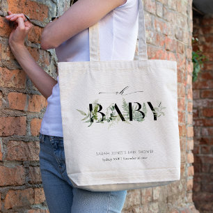 Dusky Leafy Fern Succulent Oh Baby Shower Tygkasse