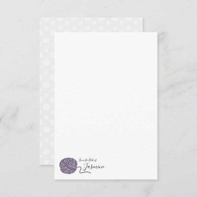 Dusky Lila Graparn Boll Note Card Anteckningskort (Fram/baksida)