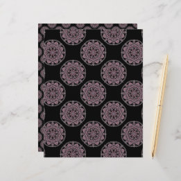 Dusky Ro Fronds Polka dots Mandala