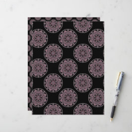 Dusky Ro Fronds Polka dots Mandala