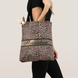 Dusky Ro Glittery Chic Leopard Tygkasse