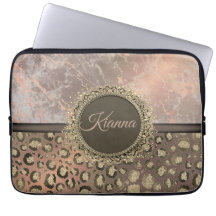 Dusky Ro Marble Glittery Leopard