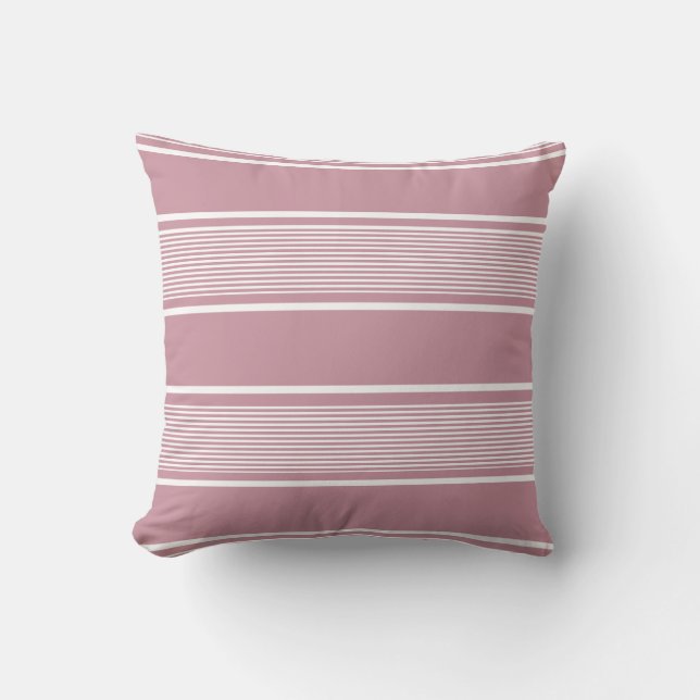 Dusky Ro Rosa och White Kudde (Framsida)