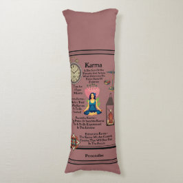 Dusky Rosa Karma Quote Yoga Meditation Bolster Kroppskudde