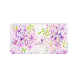 Dusky Rosa Label Adressetikett