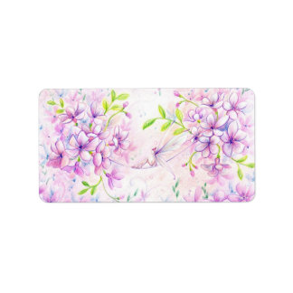 Dusky Rosa Label Adressetikett