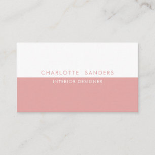 Dusky-rosa lyx minimal chic visitkort
