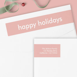 Dusky Rosa | Minimal modern jul Adress Etikettband