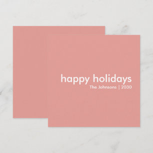 Dusky Rosa Minimal modern kvinnlig jul Julkort