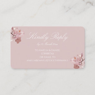 Dusky Rosa Orkidé RSVP Tilläggskort