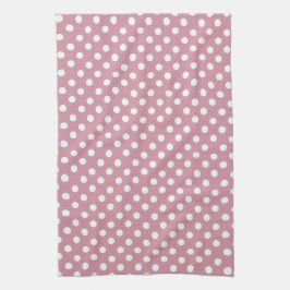 Dusky Rosa polka dots Kitchen Towel Kökshandduk