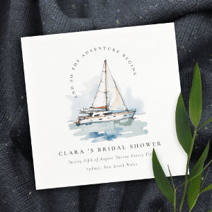Dusky Sailboat Yacht Sjölandskap Möhippa Pappersservett