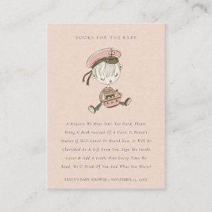 Dusky Sailor Nautical Bokar for Baby Shower Tilläggskort