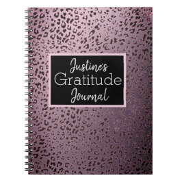 Dusky Violet Leopard Gratitude Journal Anteckningsbok