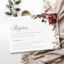 Dusky Warm Winter Festive Fauna Wedening Reception Tilläggskort
