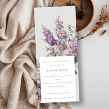 Dusky Watercolor Lilac Cottage Blommigt Baby Showe