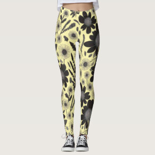 Dusky Wildblomma Garden - Blommönstret Vintage Leggings