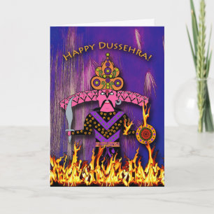 Dussehra Greeting Card, Demon Kung Ravana Kort