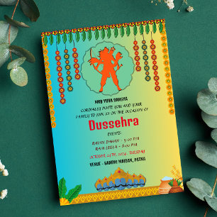 DUSSEHRA Ravan Dahan och Ram Leela Inbjudningar