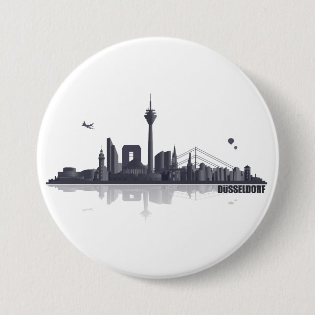 Düsseldorf Button / Anstecker / Pin Knapp (Framsida)
