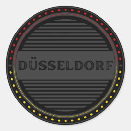Düsseldorf City Pride Emblem – German Identity Runt Klistermärke