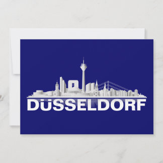 Düsseldorf City Skyline Klappkarte / Einladung Inbjudningar