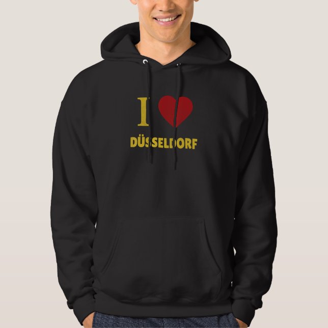 Dusseldorf Dialect Rhine Westphalia Germany Souven Hoodie (Framsida)