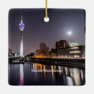 Dusseldorf, Media Harbour (märkt) Julgransprydnad Keramik