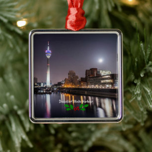Dusseldorf, Media Harbour (märkt) Julgransprydnad Metall