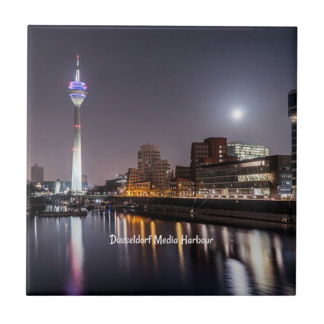 Düsseldorf, Media Harbour (märkt) Kakelplatta (Framsidan)
